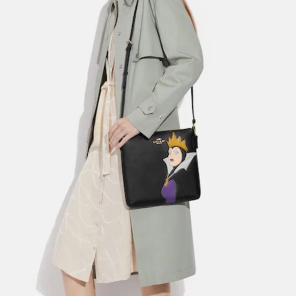 Disney X Coach Rowan File Bag With Evil Queen Motif COLOR:
Gold/Black Multi - Picture 2 of 7